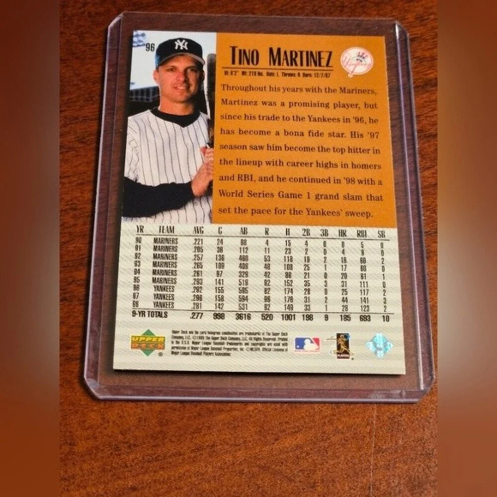 #96 Tino Martinez MLB Collectible Card